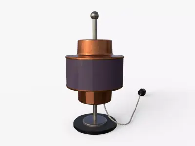 Table Lamp Metal Copper Low-poly 3D model