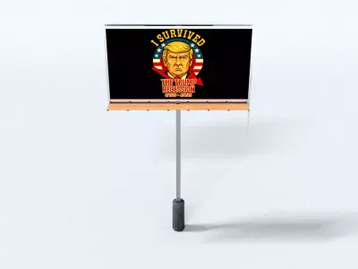 laos Bilboard Low-poly 3D model