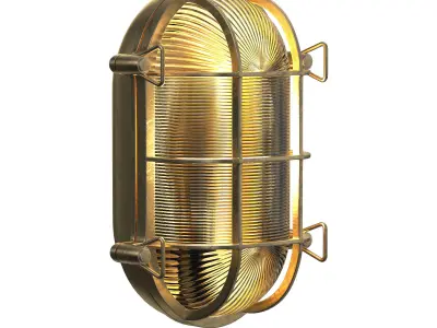 Atlantic Bulkhead Fitting Polished Brass 3D model