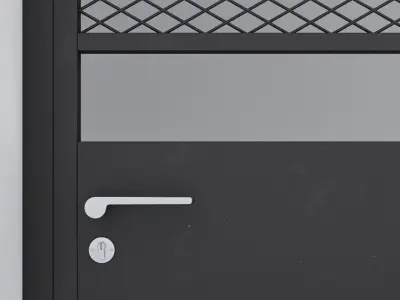 Aluminium door 28 3D model