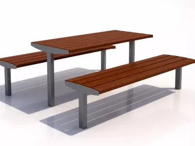 MMCite Vera Solo Bench and Table 3D model