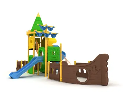  3D Metal Ship Playground 040 3D model