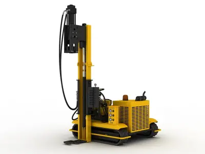  Pile Driver Machine Design Realistic High Detailed 