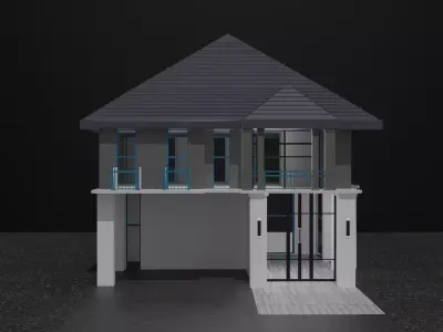 I create stunning exterior and interior designs  Low-poly 3D model