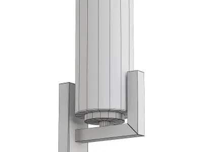 MOD089WL wall sconce with shade and gold finish 3D model