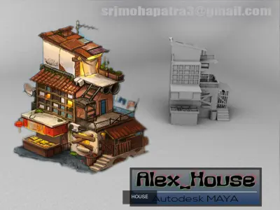 HOUSE Exterior Environment 3D Model Pack