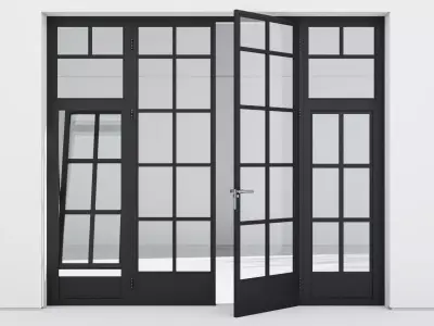Aluminium door 304 3D model