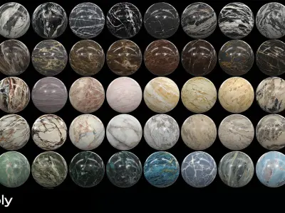 50 Realistic Marble Material Pack - PBR Textures Texture