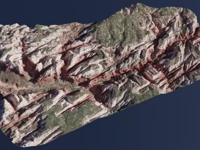 Zion National Park Low-poly 3D model