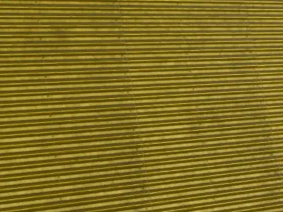 Golden Metal Corrugated PBR Seamless Texture