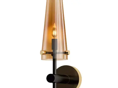 maxima1 modern wall sconce with glass shade 3D model