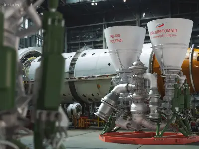  Russian RD 180 Dual Chamber Rocket Engine 