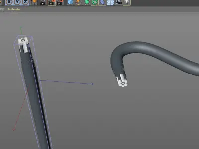 Charge wire line cable section Amazon USB Type-C C4D 3D model