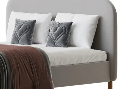 Shilton Upholstered Bed Frame 3D model