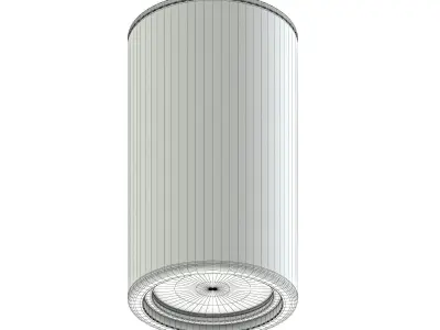 Black Cylindrical Light 3D Model 3D model