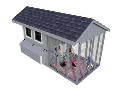 Hen hause for 14-16 chickens 3D model