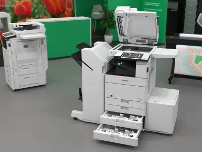  MFP Canon ImageRUNNER ADVANCE 4551i II Scanner and Trays Open 