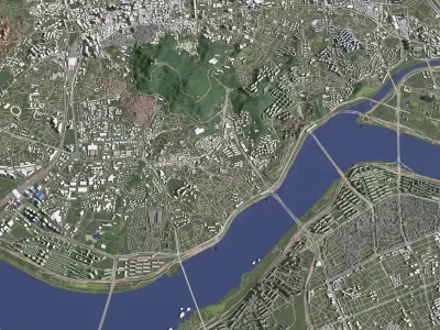 Seoul South Korea - city and urban 3D model