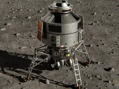 Sci-Fi Lunar Lander 3D model