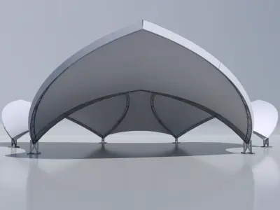 SaddleSpan Tent tensile structure 3D model