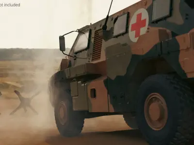  Bushmaster Armored Medic Vehicle Rigged 