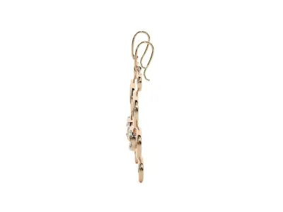 Light wt Women Diamond Earrings  3D print model