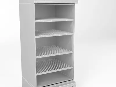 single door coca-cola fridge Low-poly 3D model