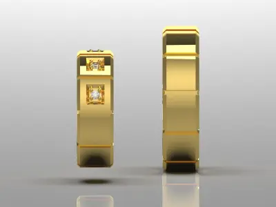 wedding couple ring cr0030 3D print model