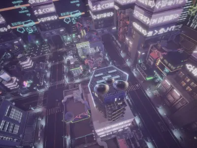 Cyber City Asset Pack 3D model