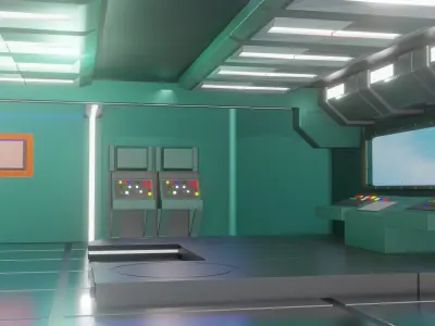 Sci Fi Lab Low-poly 3D model purchase