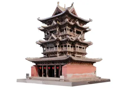 Japan Wooden Pagoda 3D model