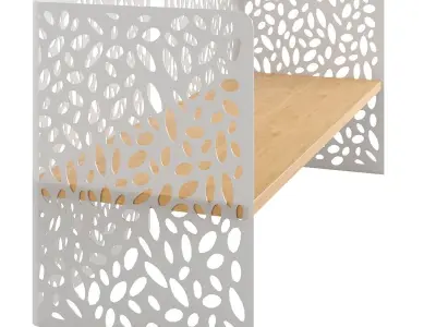 Street bench Jungle art CKM 051-1 3D model