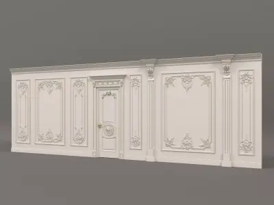 Wall Molding in Classic French style 16 3D model