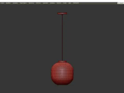 Bloom Pendant Light Low-poly 3D model