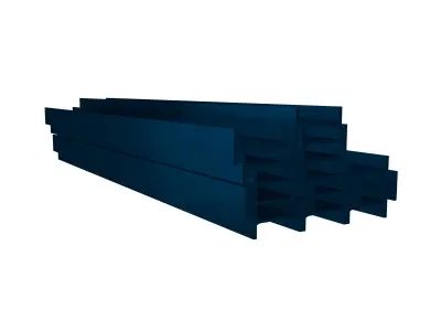 Stacked I Beam v1 008 Low-poly 3D model