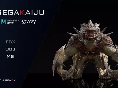 Megakaiju 3D Model - Maya Project 3D model