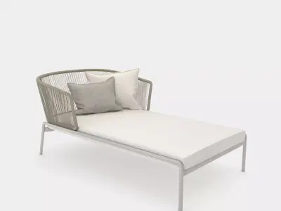 Outdoor pool chaise lounge 3D model
