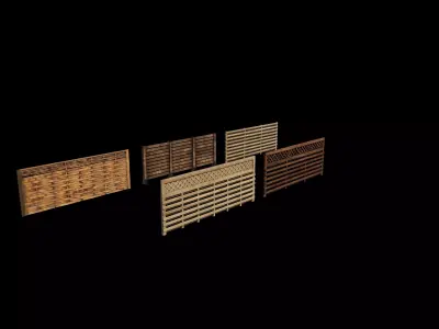 Fence System 3D model