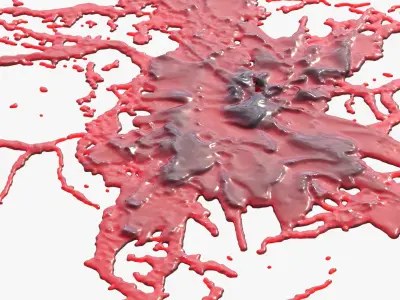 Swirly Blood Splatter Vol2 2 3D model