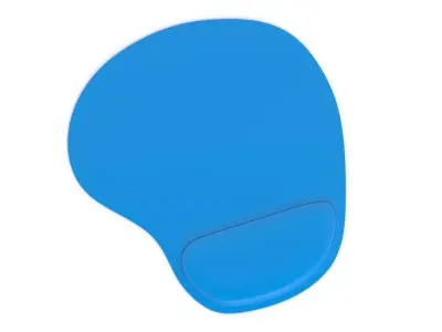 Mousepad With Wrist Support Blue 3D model