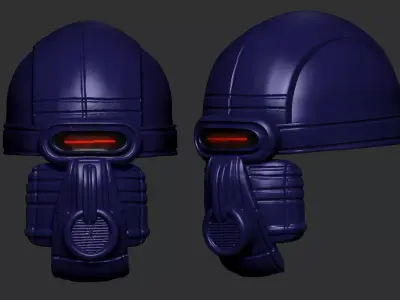helmet high poly sculpt 3d printable  3D model 150