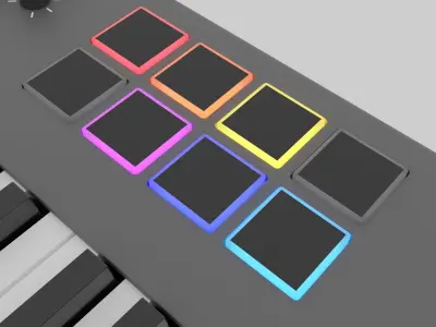 3D model MIDI Keyboard Controller - 88 Key Digital Piano 3D model