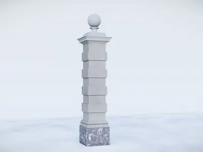 classic fence PIERS FOR GATES 3D model order