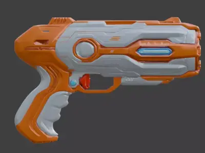 Sci-Fi Energy Blaster 3D Model Low-poly 3D model