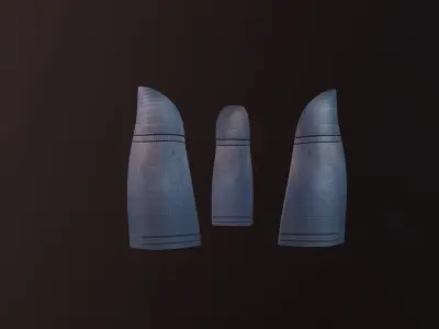 Baku Flame Towers  Low-poly 3D model