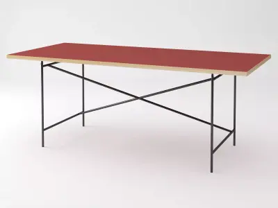 Eiermann table with top and legs 3D model
