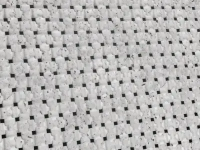 Large Plus Square Metal Perforated PBR Seamless Texture