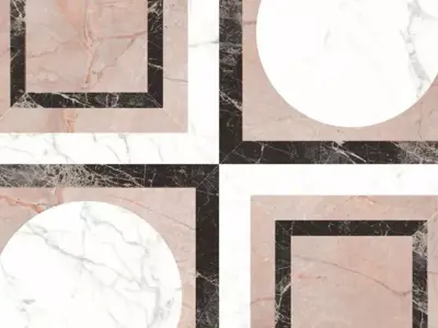Deco Circle Square Marble Tile Texture