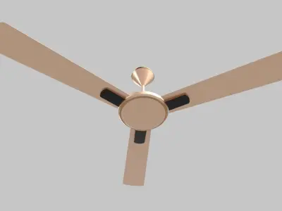 Ceiling Fan gold 3D model