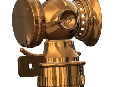 Carburette Headlight Bicycle Lamp 3D print model